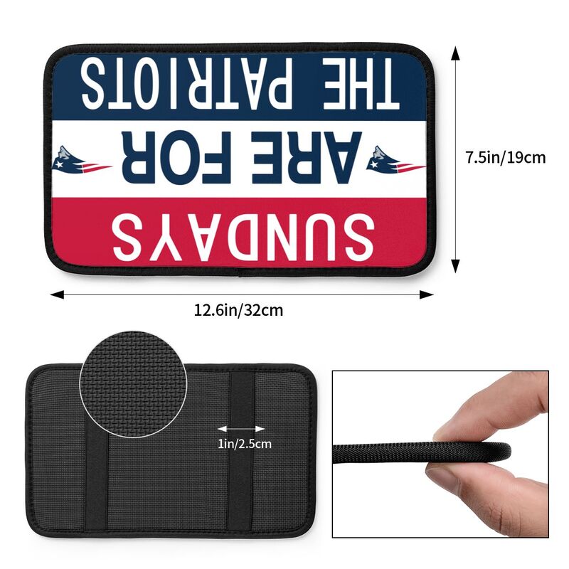New England Patriots Personalized printed car armrest cover Car handrail box cushion