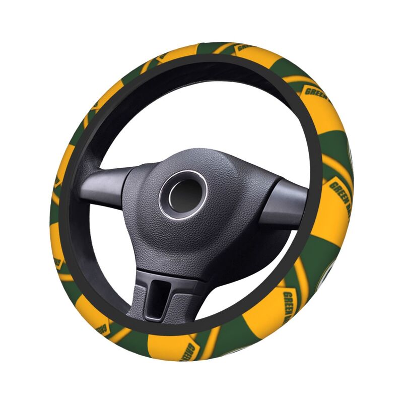 Green Bay Packers Printed elastic steering wheel cover anti slip breathable