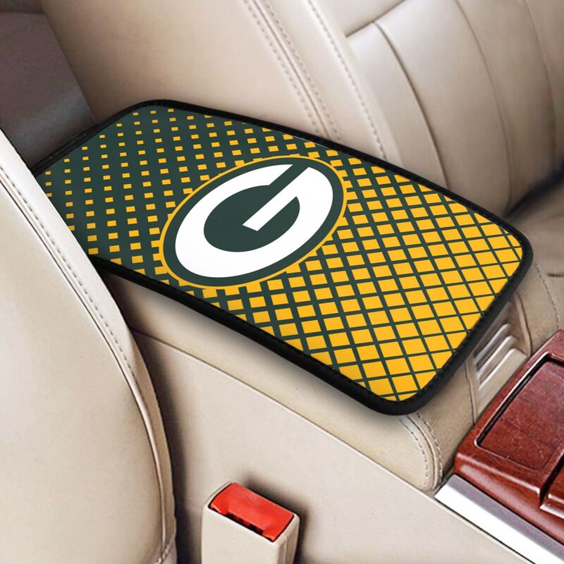 Green Bay Packers Car handrail box cushion Personalized printed car armrest cover