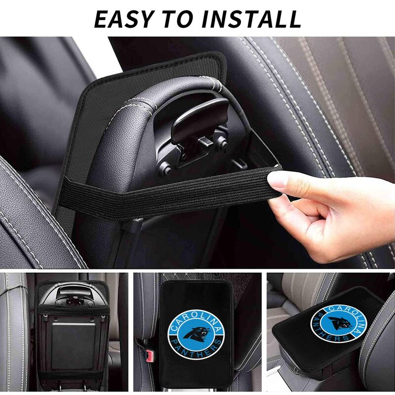 Carolina Panthers print car armrest protective cover Car center console armrest pad