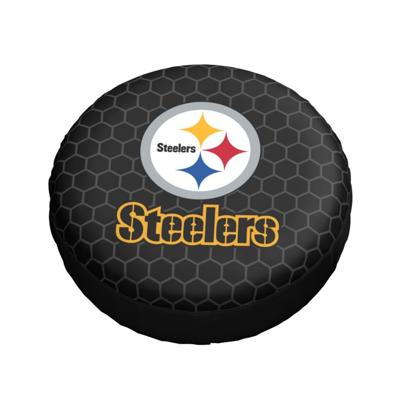 Pittsburgh Steelers 2 Grid printed car tire cover dustproof and waterproof tire cover