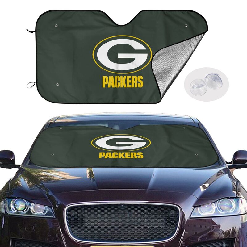 Green Bay Packers 4 Print suitable for front Car windshield sunshades Car windshield sunshades