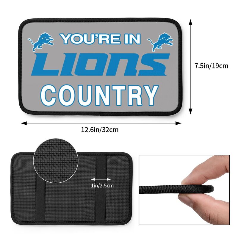 Detroit Lions Printed car armrest box pad elbow support pad