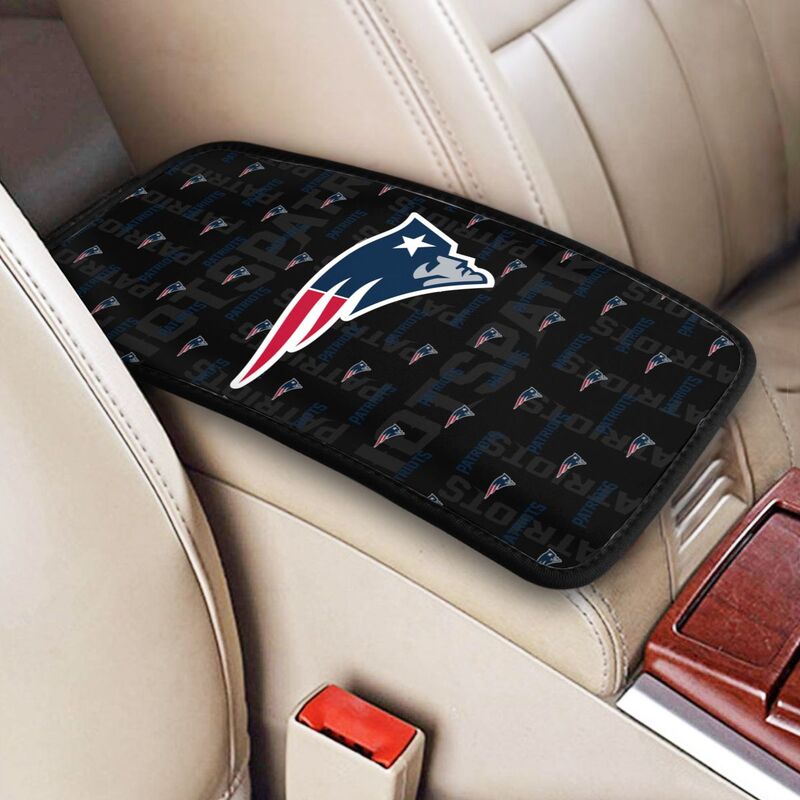 New England Patriots 2 printed Car handrail cushion Personalized car armrest cover
