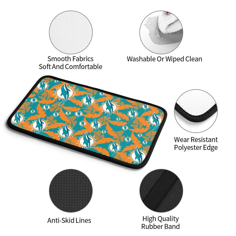 Miami Dolphins printing Center console armrest pad car armrest protective cover car