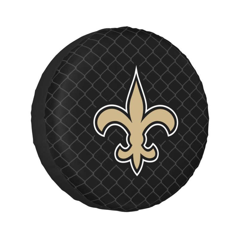 New Orleans Saints Grid background car tire waterproof dustproof protective cover
