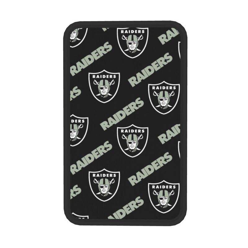 Car armrest box pad Las Vegas Raiders3 Printed central armrest box pad anti slip pad