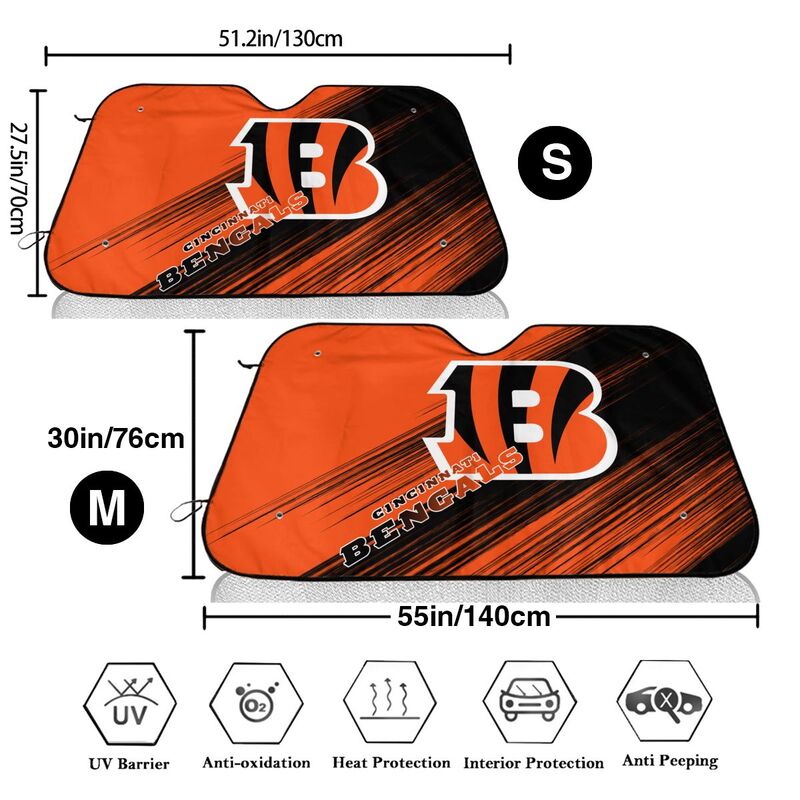 Cincinnati Bengals Print car windshield sunshade panel car windshield sunshade cover multiple sizes