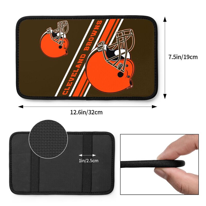 Cleveland Browns Print armrest protective cover car armrest box cushion