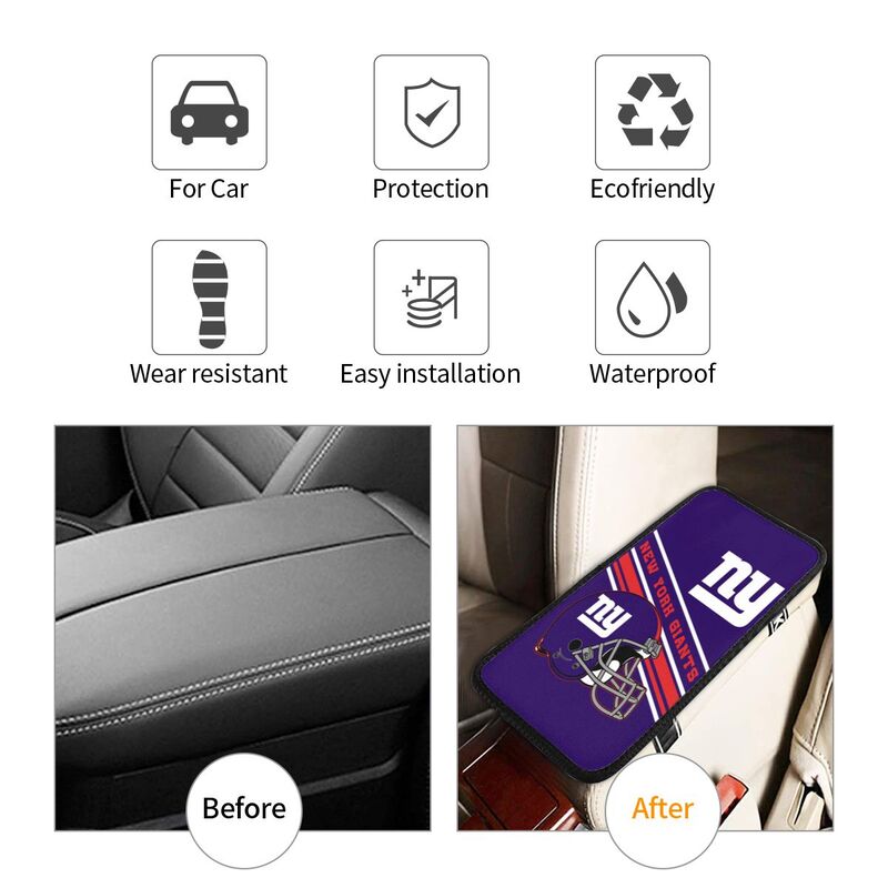 New York Giants Print armrest protective cover car armrest box cushion