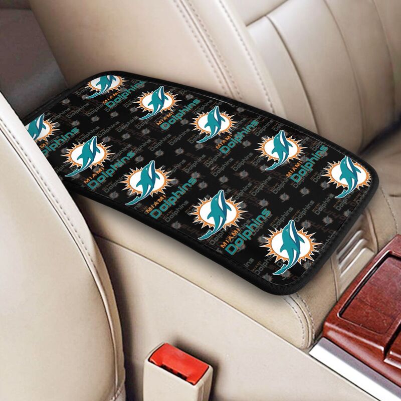 Miami Dolphins2 Printed car armrest box pad elbow protection pad