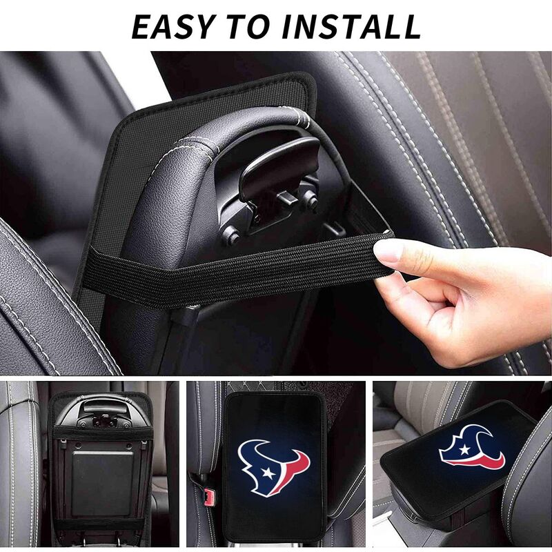 Car armrest box pad Houston Texans3 Printed central armrest box pad anti slip pad