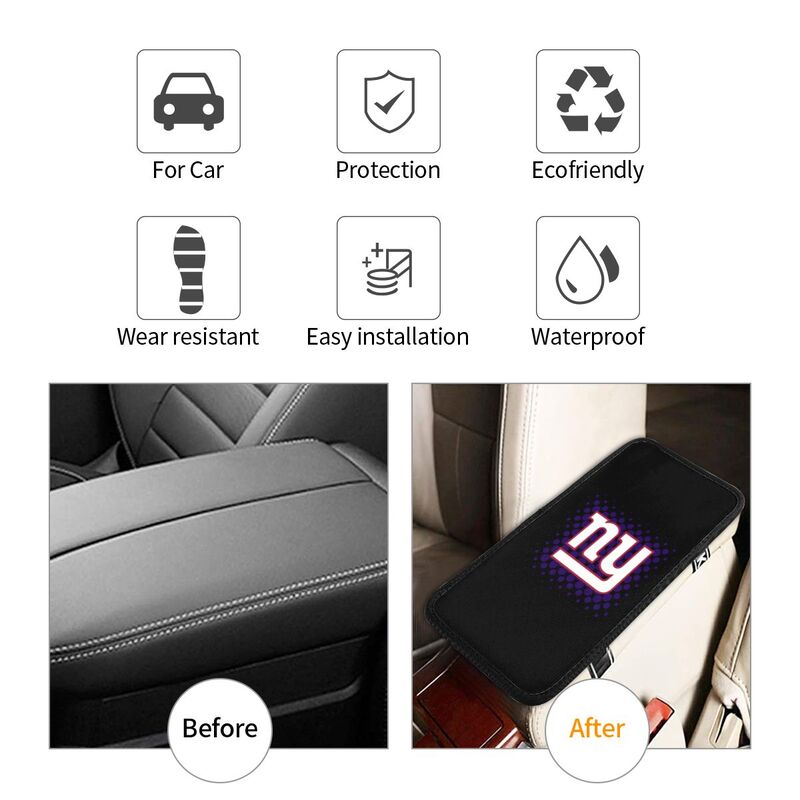 New York Giants Printed car armrest box cushion armrest protective cover