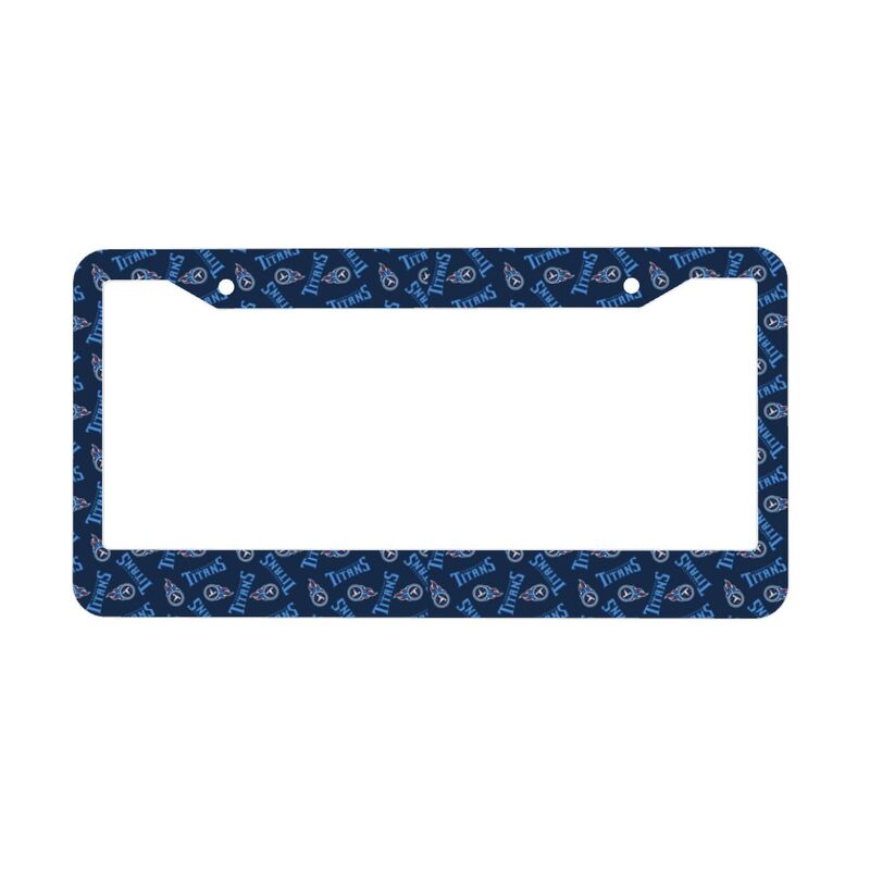 Tennessee Titans Print front rear license plate holder circular hole license plate holder (one pair)