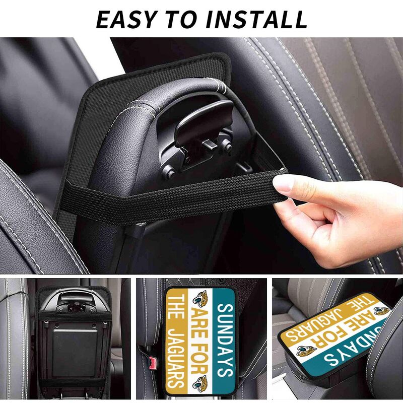 Jacksonville Jaguars Personalized printed car armrest cover Car handrail box cushion