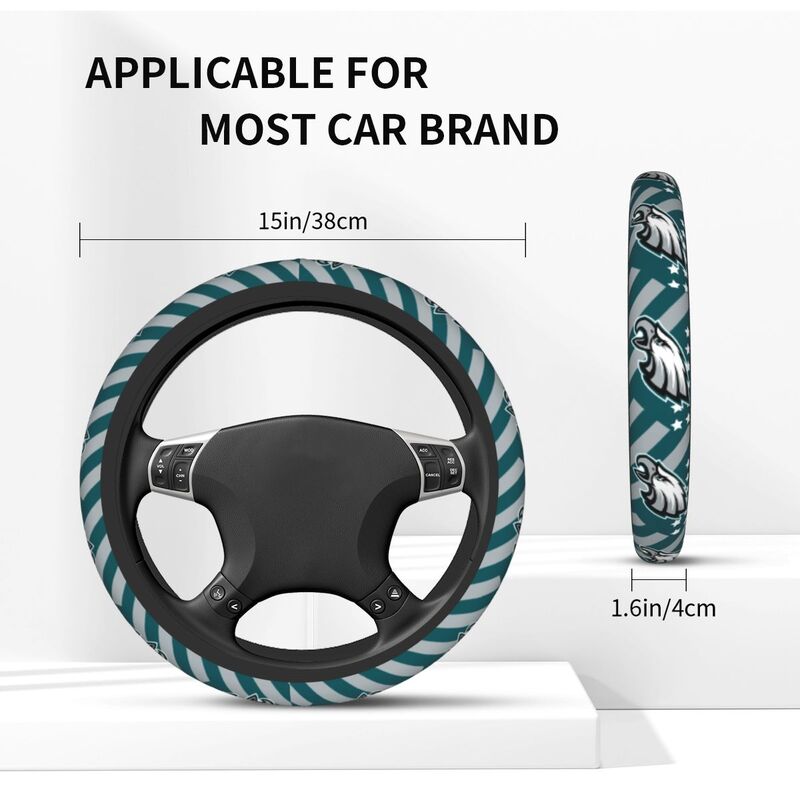 Philadelphia Eagles Printed elastic steering wheel cover car steering wheel protective cover