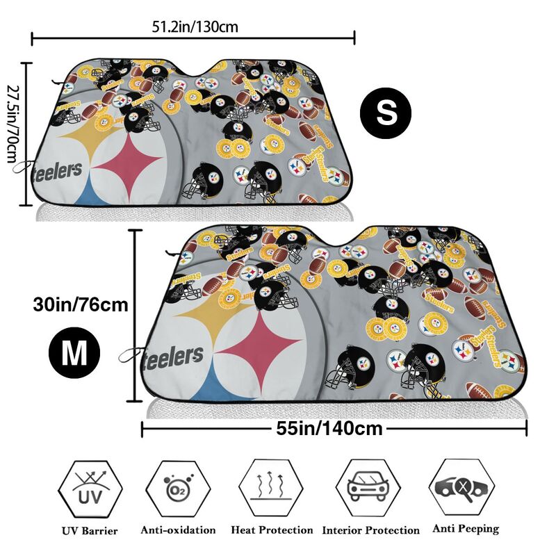 Pittsburgh Steelers Print multiple sizes car windshield sunshade panel car windshield sunshade cover