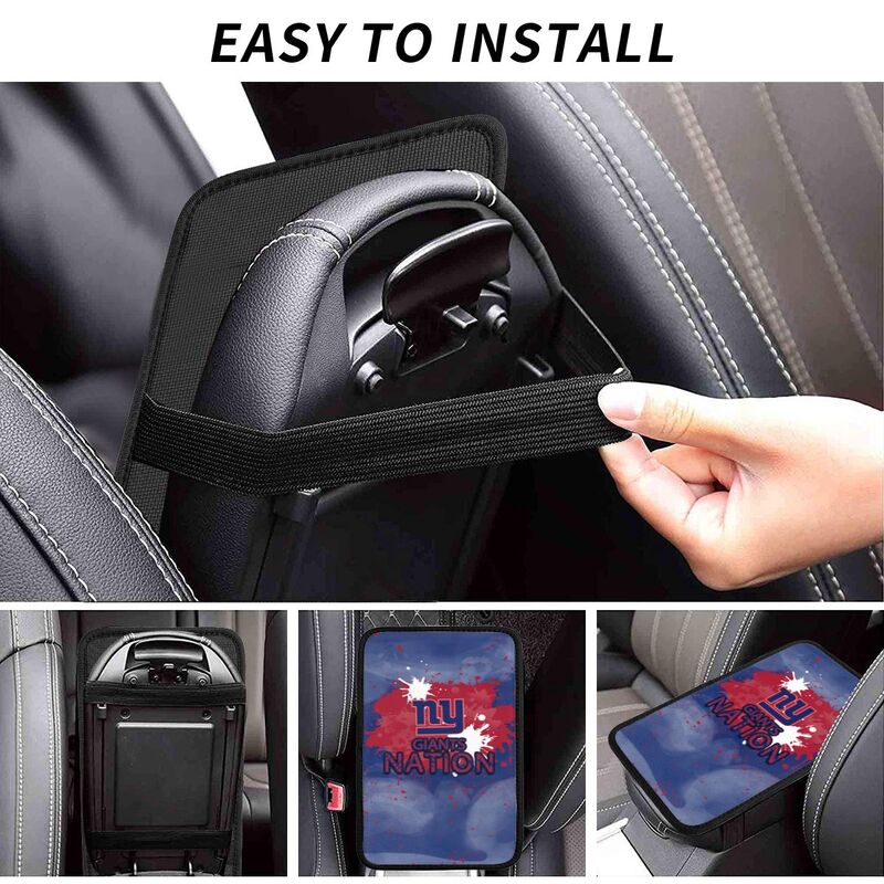 New York Giants print car center console armrest pad Car armrest box protective cover