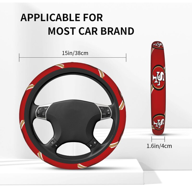 San Francisco 49ers 1 Printed breathable anti slip cover elastic steering wheel cover