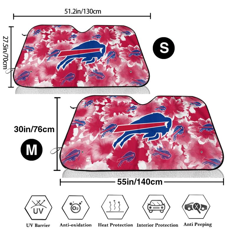 Buffalo Bills Printed multi size car front windshield sunshade car windshield sunshade