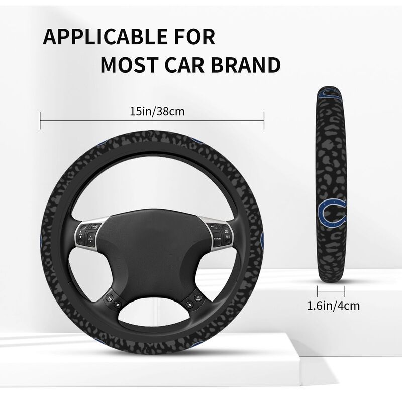 Indianapolis Colts 1 Printed elastic steering wheel cover car steering wheel protective cover