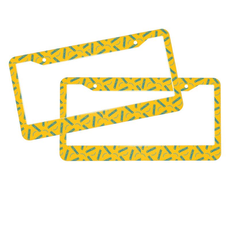 San Diego Chargers Print front rear license plate holder circular hole license plate holder (one pair)