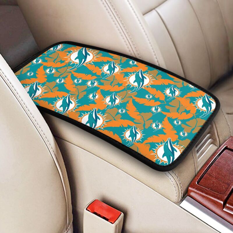 Miami Dolphins printing Center console armrest pad car armrest protective cover car