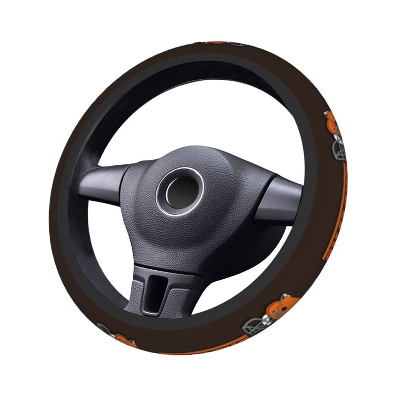 Cleveland Browns Printed elastic steering wheel cover anti slip breathable