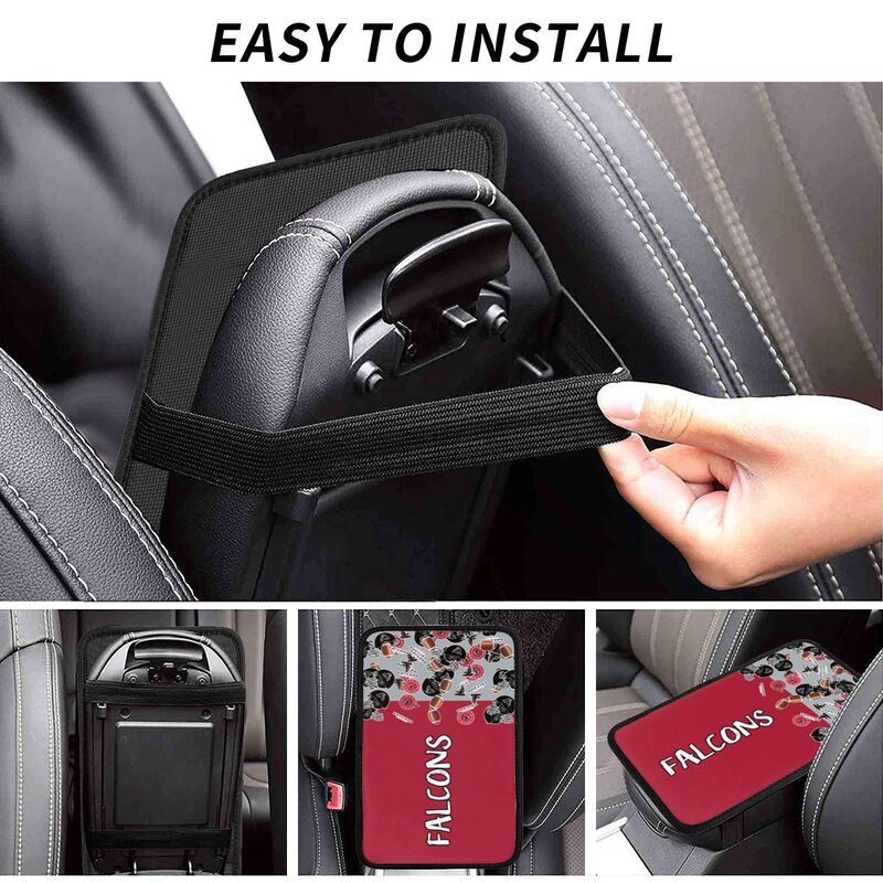 Atlanta Falcons print Car center console armrest pad car armrest protective cover