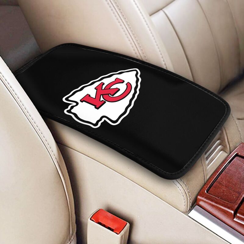 Kansas City Chiefs2 Printed car armrest box pad elbow protection pad