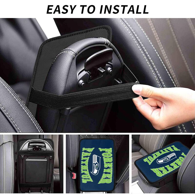 Seattle Seahawks Print car armrest box cover armrest protective cover