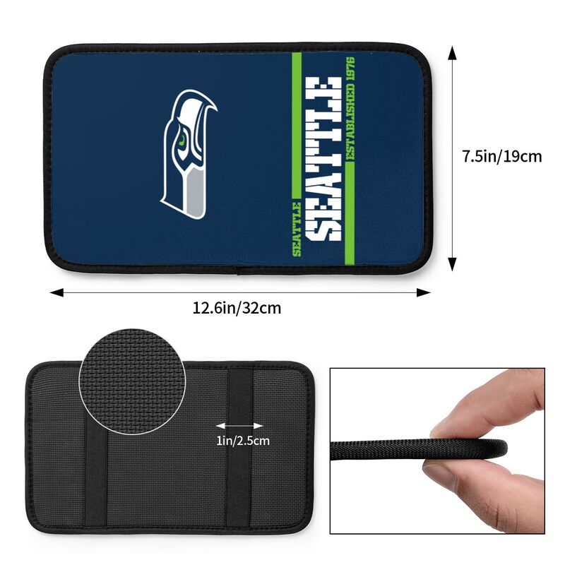 Seattle Seahawks Printed car armrest box pad Protective pad