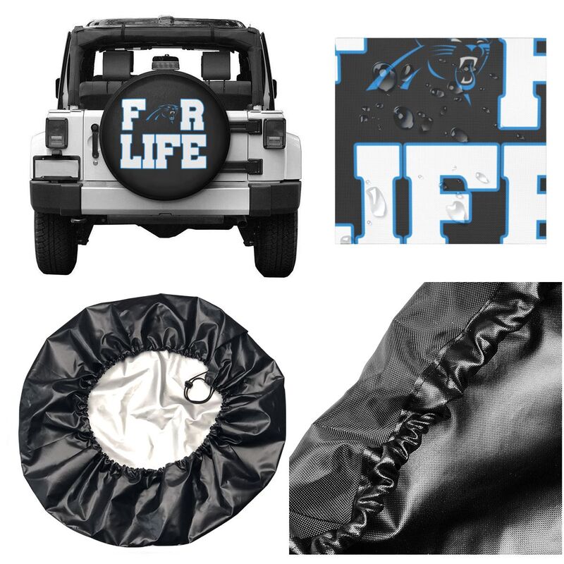 Carolina Panthers Printing tire protection cover car spare tire dust protection cover