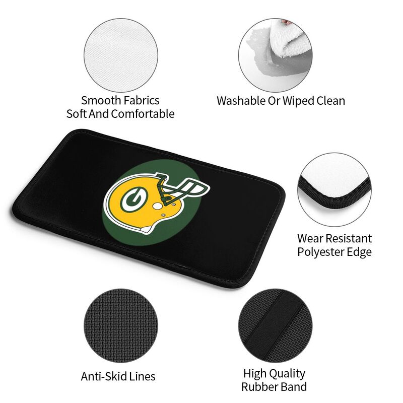 Car armrest box pad Green Bay Packers 4 Printed central armrest box pad protective pad