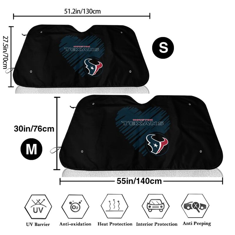 Houston Texans Printing is suitable car front windshield sunshades Car windshield sunshades
