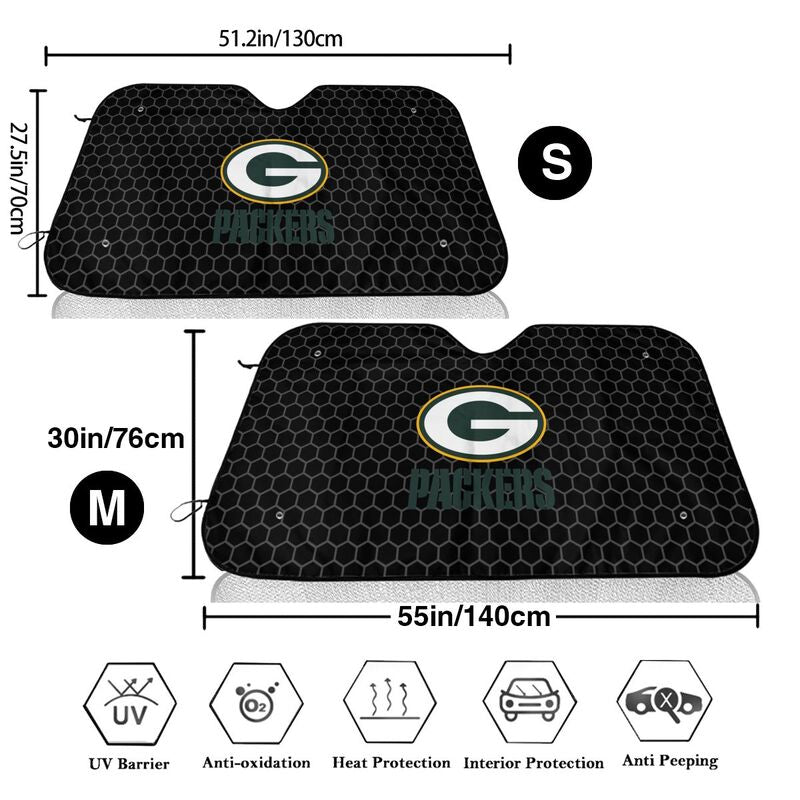 Green Bay Packers Printed is suitable front Car windshield sunshades Car windshield sunshades