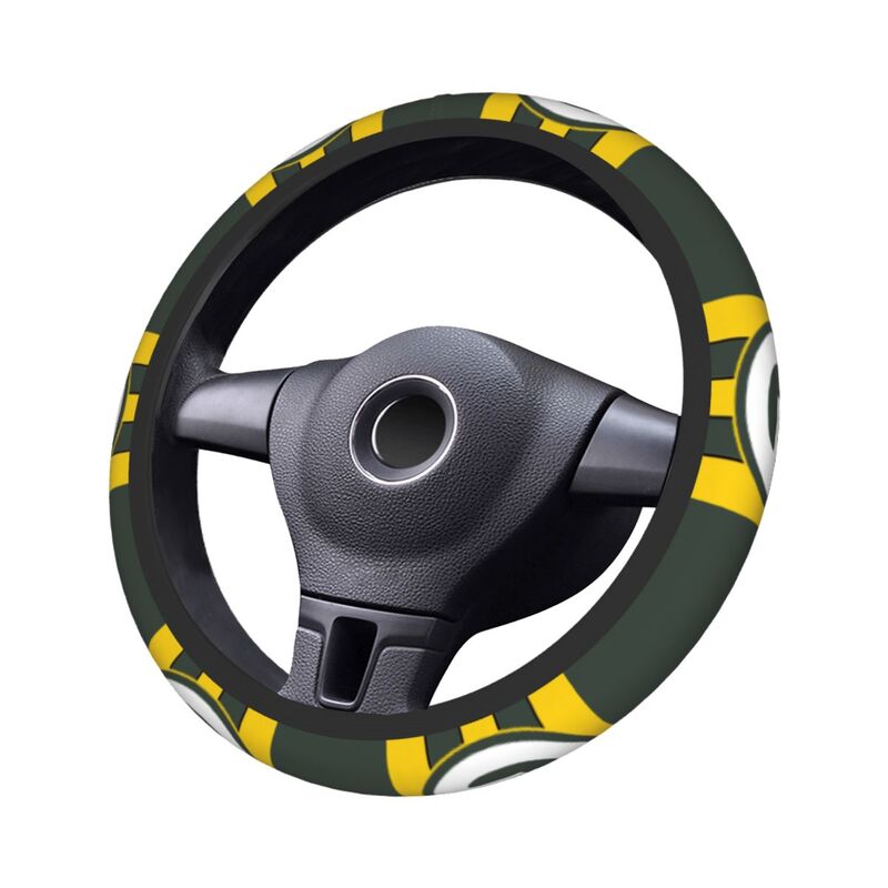 Green Bay Packers 3 Printed breathable elastic steering wheel cover anti slip cover