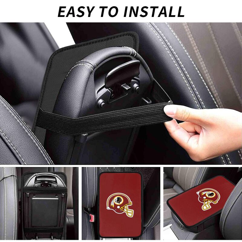 Car armrest box pad Washington Commanders 3 Printed central armrest box pad protective pad