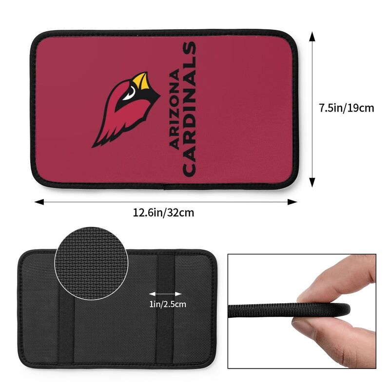 Arizona Cardinals1 Printed car center armrest box pad anti slip pad