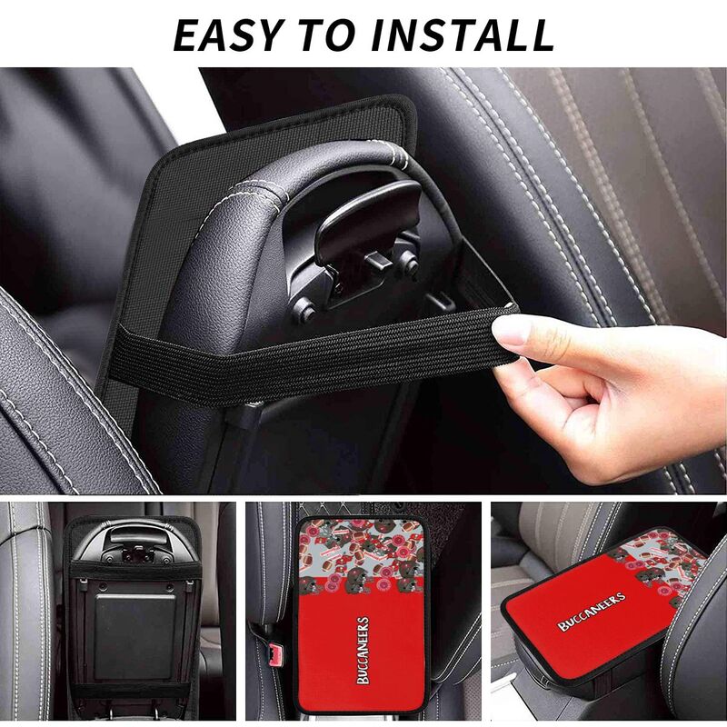Tampa Bay Buccaneers print Car center console armrest pad car armrest protective cover