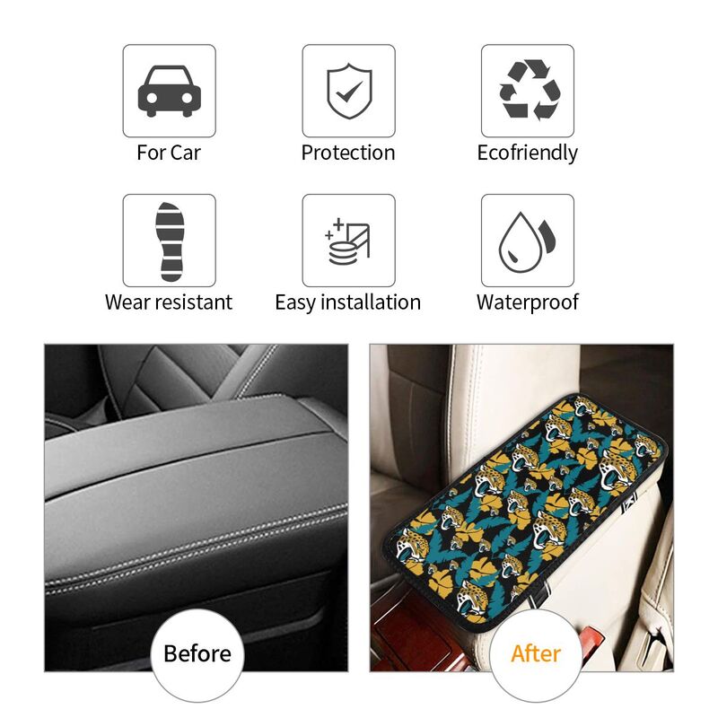 Jacksonville Jaguars printing Center console armrest pad car armrest protective cover car