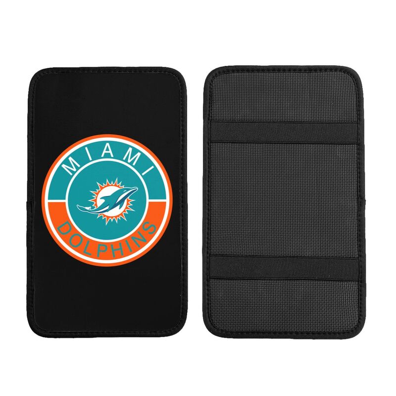 Miami Dolphins print car armrest protective cover Car center console armrest pad