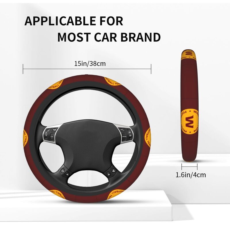 Washington Commanders Printed car protective cover elastic steering wheel cover