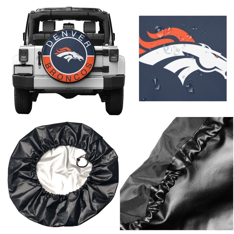 Denver Broncos Printed tire protection cover car spare tire dust protection covers