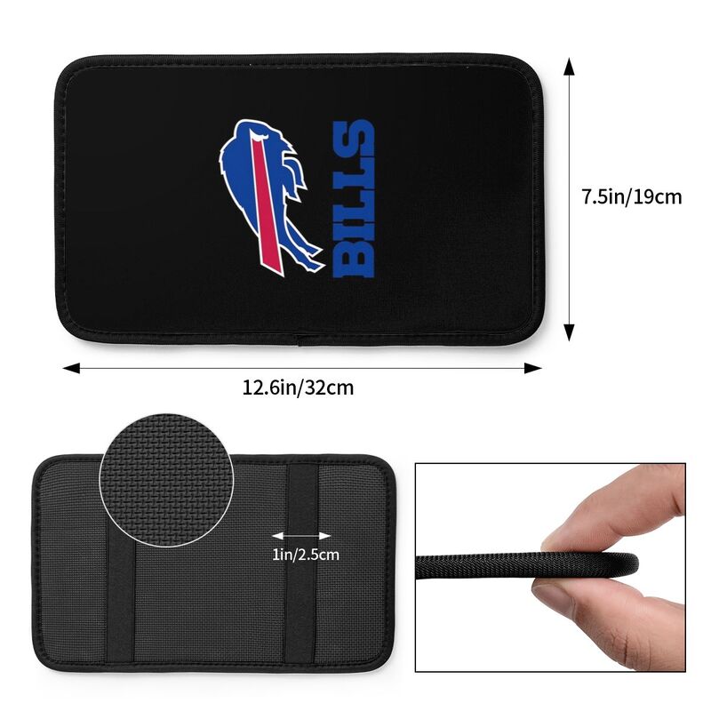 Car armrest box pad Buffalo Bills 3 Printed central armrest box cushion protective pad