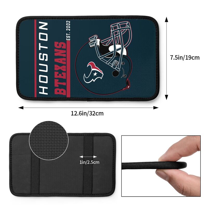 Houston Texans Print car armrest box cushion armrest protective cover