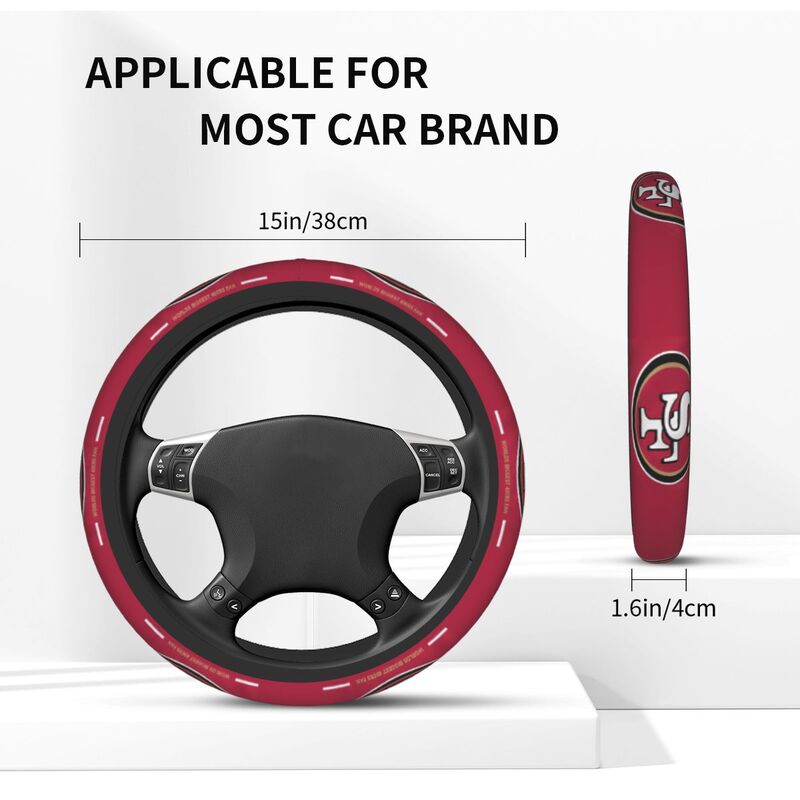 San Francisco 49ers 6 Printed breathable elastic steering wheel anti slip cover