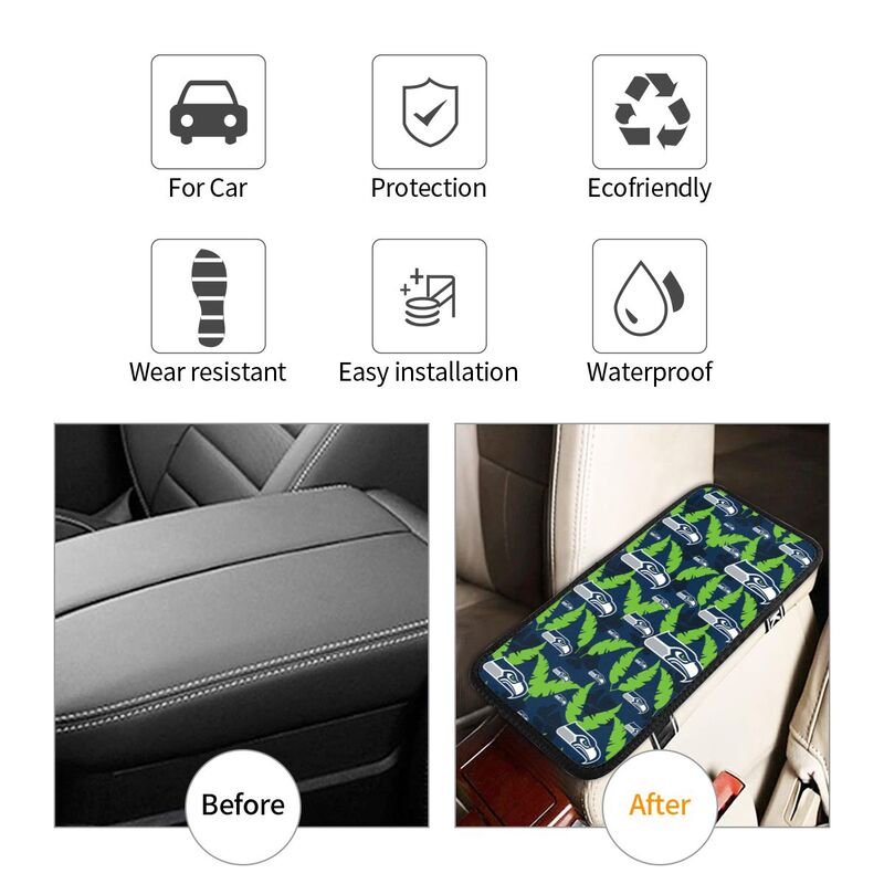 Seattle Seahawks printing Center console armrest pad car armrest protective cover car