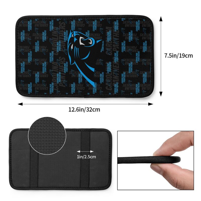 Carolina Panthers printed Car handrail cushion Personalized car armrest cover