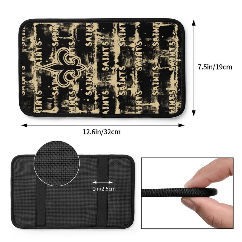 New Orleans Saints print Car armrest box protective cover car center console armrest pad